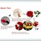 10pcs Realistic Red Roses Artificial Silk Flowers Long Stem Fake Rose Bouquet for Home Wedding Decoration Valentine’s Day